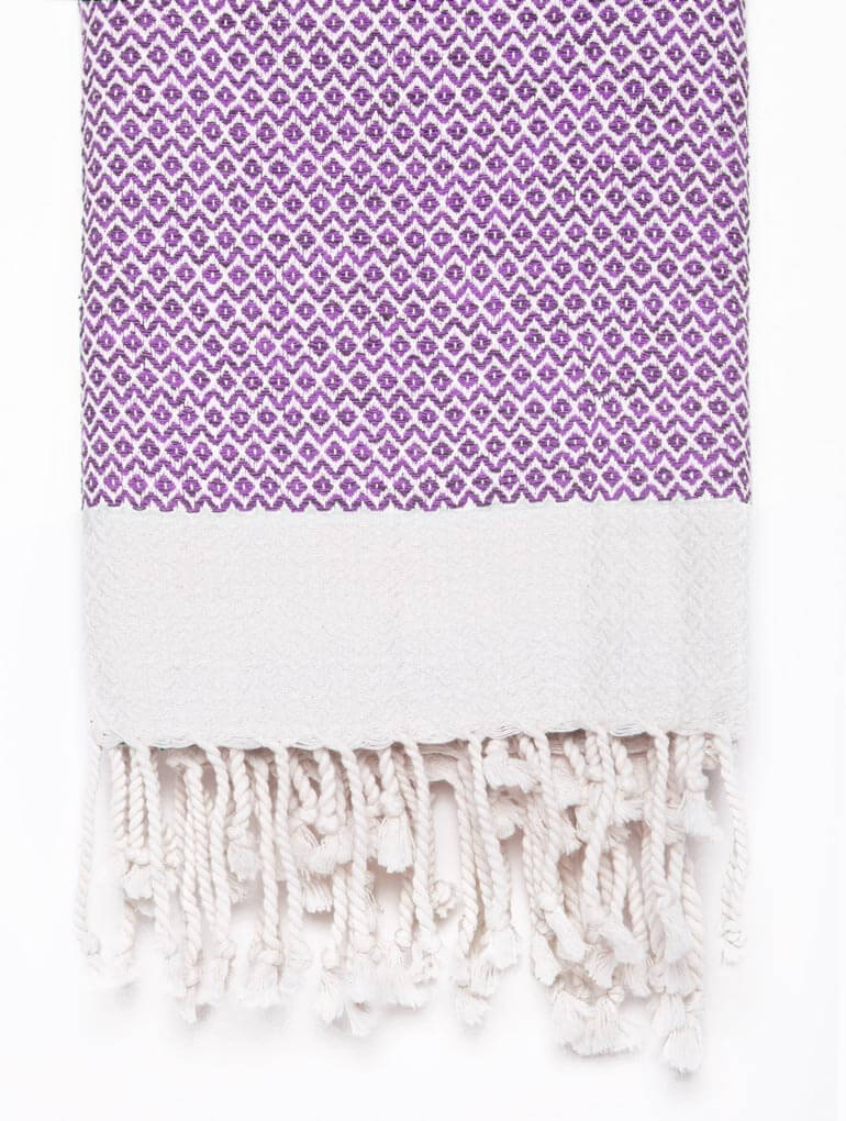 Buldano Diamond Turkish Towel Purple